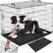 tectake® Hundekäfig, Hundegitter Box, Dog Kennel, Hundebox faltbar, Transportbox stabil, für Hunde und Welpen, für Kofferraum, Auto, Camping und Zuhause, Wohnung - 108 x 71 x 76 cm