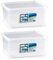 Tradineur - Pack de 2 Fiambreras Modelo N.º 8 - Fabricado en plástico - Capacidad de 9,5 litros – Apto para microondas y lavavajillas - 15,5 x 32,5 x 26,5 cm