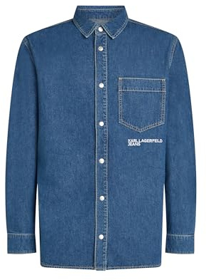Karl Lagerfeld Jeans Herren Regular Denim Shirt Dunkelblau S
