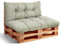 PFM HOME Palettenkissen Outdoor-Kissen für Palettensofa Palettenmöbel Europaletten - Gartenkissen - 1 x Rückenkissen 120 x 40 cm + 1 x Sitzkissen 120 x 80 cm - Olivgrün