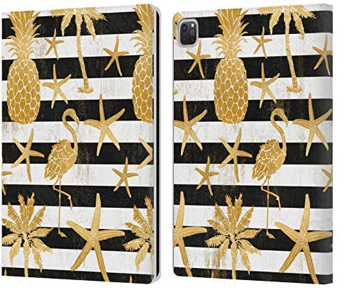 Head Case Designs Licenza Ufficiale Paul Brent Costiera Oro Costiero Custodia Portafoglio in Pelle Compatibile con Apple iPad PRO 12.9 2020/2021/2022