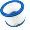 Filtro di ricambio (1/2 pezzi), blu/bianco, 18 x 14 x 14,5 cm, filtro per aspirapolvere lavabile, per Bosch/Nilfisk/AEG/Metabo, cattura il 99,97% di 3 per particelle, tecnologia rotante del flusso