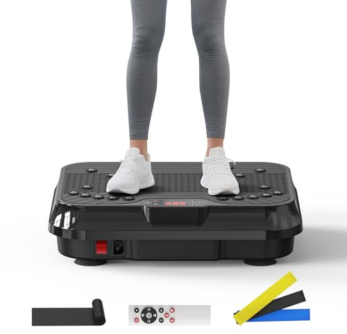 Tavola da allenamento per tutto il corpo da donna, capacità di peso di 181,4 kg, 250 velocità regolabili, tavola vibrante per perdita di grasso e scolpire il corpo, tavola