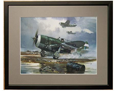 Framed and Mounted Aviation print - 12'' x 16'' frame, P-47 by Michael Turner