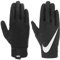 Nike Damen Women's Base Layer Laufhandschuhe, Black/Pure Platinum, XS