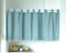 Yaland Elegant Schlaufenschal karo Gardine Karierte Küche Gardine Scheibengardine mit Kugeln-Kante Landhausstil Bistrogardine mit Raffhalter (HxB 40x140cm, dunkelblau) 1 Stück