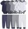 MAMIMAKA Baby Bodysuits Baby Pants Trousers Baby Clothes Short Sleeve Bodysuits one-Piece for Baby Boys and Girls (Layette-2, 6-9 Months)