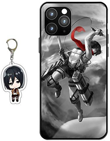 Staremeplz Compatible with iPhone 12 Pro Max Case Anime Design [With Figure Keychain], Soft Silicone Flexible TPU Animation Phone Case for iPhone 12 Pro Max