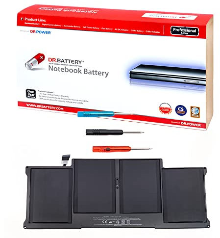 DR. BATTERY A1496 A1405 661-7474 Batería para portátil Compatible con Apple MacBook Air de 13 Pulgadas [2010 2011 2012 2013 2014 2015 2016 2017 años] A1369 A1466 A1377 [7,6 V/55 WH]