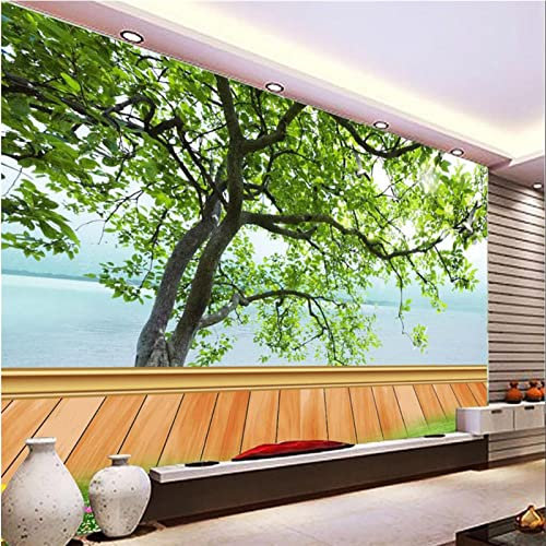 XTSWallpaper 3D Wandplakat Wandbild Tapete Wandtattoo 400X280Cm Grün Pflanzen Bäume? Wandaufkleber 3D Wandbilder Decals Selbstklebend Vinyl Tapete Abnehmbare Kinder Zimmer Wandschmuck