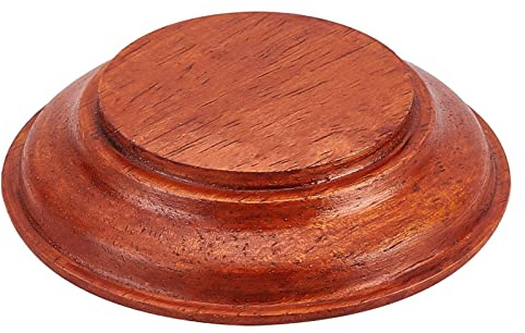 FINGERINSPIRE Naturholz-Display-Basis, rund, orange, rot, Holzbasis, 9,5 x 2 cm, Holz-Display-Ständer, Holzsockel für Figuren, Spielzeug, Modell, DIY, Handwerk, Display oder Heimdekoration