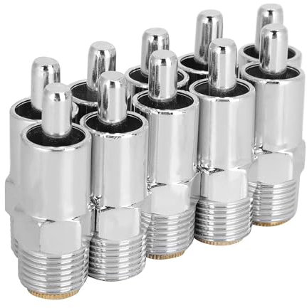10Pcs Pig Nipple Drinker, 6.3x2cm/2.5x0.9in Farm Waterer Nipple, Stainless Steel Sheep Poultry Pigeons Waterer and Nipper Automatic Pig Watering Drinker Feeder for Sows Piglets Feeding