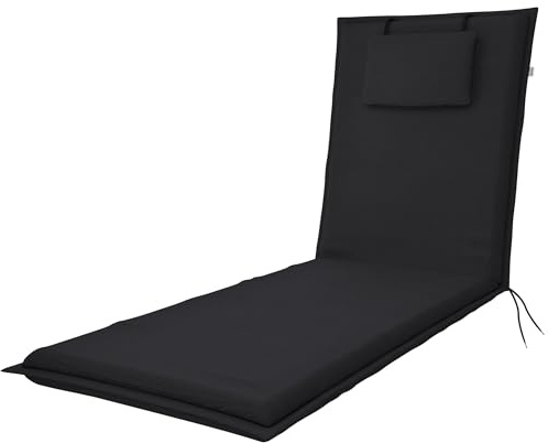 Doppler / Rolliege Elegant/Gartenliege Auflage/Rollliege/ca. 195 x 60 x 6 cm/Anthrazit