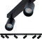 Lumiled Deckenleuchte Deckenspot Deckenstrahler 6-flammiger Spot Spotlampe für Decke Spotleuchte Deckenlampe Innenleuchte Spots Downlight schwenkbar drehbar schwarz rund 6x GU10 Fassung 230V