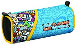 SEVEN S. P. A. Bauletto Scuola Two Players One Console - Portapenne, Bustina - Bambini, Ragazzi Unisex