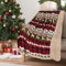 Catalonia Classy Sofadecke mit doppeltem Mikroplüsch-Sherpa-Fleece, superweich, geeignet für alle Jahreszeiten, Flauschiger Plüsch, kuschelige, Dicke Couchüberwürfe,Weihnachtshirsch,150x130 cm