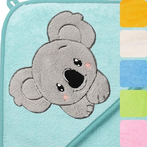 Morgenstern Kapuzenhandtuch Baby Handtuch Kapuze 100x100 cm Baumwolle Oeko-TEX Koala