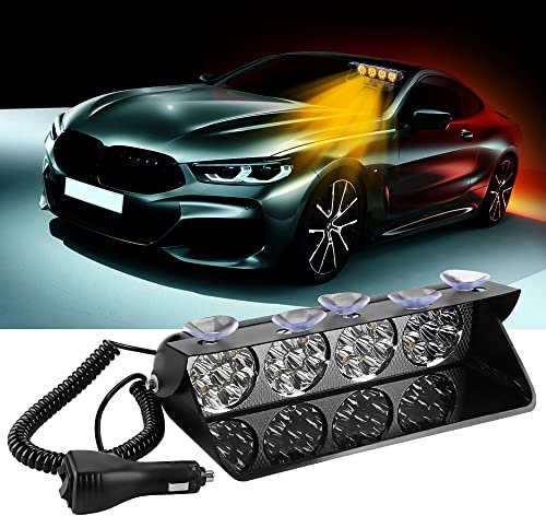 yifengshun 36 LED Ambra Beacon Strobe Luce Di Emergenza Super Bright Beacon Danger LED Flash Con Ventosa 12V Adatto Per Auto Camion SUV Interno Tetto/Dash/Parabrezza
