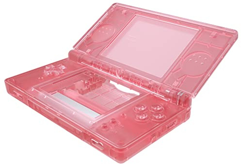 eXtremeRate Coque Remplacement Complète pour Nintendo DS Lite, Coque pour Nintendo DS Lite Console Portable avec Bouton de Remplacement Rose Cerise, Console Non Incluse