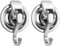 QZDAFFIC 2PCS Saugnapf Haken, Premium Vakuum hängende ​Saugnapfhaken mit Max 10KG, Wasserdicht Starke Dusche Saughaken Aufhänger für Bad, Küche, Fenster, Kranz (Silber)