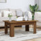 FIRBNUS 100x60x42 cm Couchtisch Side Table Beistelltisch Wohnzimmertisch Kleiner Tisch Holztisch Wohnzimmer Coffee Table Coutischtisch Sofatisch Retro Deko Teetisch Braun Eiche Holzwerkstoff