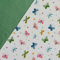 Stoffpaket 0,5 x 1,5 m Motiv-Jersey und 0,5 x 0,7 m Bündchen uni Nähpaket f. Kinderkleidung, Motiv:Schmetterlinge | apfel