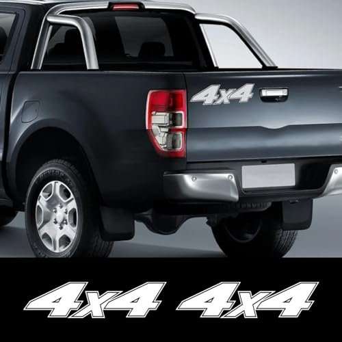 IBLUON 2PCS Autoaufkleber 4x4 Vinyl Aufkleber, für Isuzu Dmax Nissan NAVARA Toyota Hilux VW Amarok Pickup Autozubehör