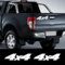 IBLUON 2PCS Autoaufkleber 4x4 Vinyl Aufkleber, für Isuzu Dmax Nissan NAVARA Toyota Hilux VW Amarok Pickup Autozubehör