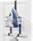 Over The Door/Wall Mount Ironing Board Hanger, Laundry Room Iron and Ironing Board Caddy Storage Holder, Black (Black)