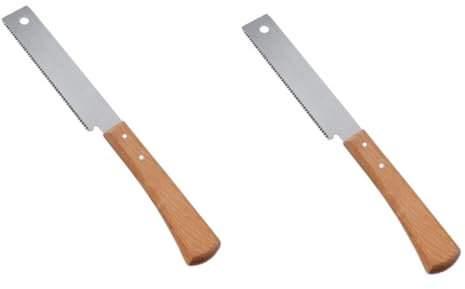 jojofuny 2pièces Scie à Main Avec Poignée Bois Scie à Dents Fines Pour Coupe Précise Diy Jardinage Et Menuiserie