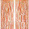 2pcs 3.2 x 8.3ft Glitter Rose Gold Tinsel Curtain Foil Fringe Curtain Backdrop Party Streamers Curtain Photo Backdrop Decorations for Birthday School Graduation Hen Girls Party Decorations