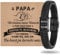 XUANPAI Vatertagsgeschenk Armband Herren mit Gravur Bester Papa - PAPA Armband Armbänder für Herren Männer Schmuck Herren Ideales Papa Geschenk für Vater DAD Geburtstag Hochzeitstag