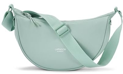 LARKSON Crossbody Bag Damen & Herren Mint - Solveig Small - Umhängetasche im Halbmond Style - Halbrunde Schultertasche - Moon Bag Design - Wasserabweisend
