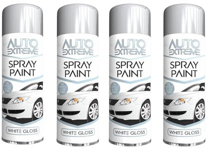 YSAMAX All Purpose Auto-Extreme Spray Paint, Boast a Stunning Appearance, Long-Lasting Durability, Effortless Excellence, White Gloss Aerosol, 250 ML (4PCS)
