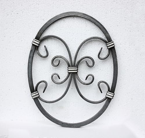 UHRIG Ornamento in ferro battuto in ferro forgiato, ad esempio come elemento decorativo per finestre, ringhiere, recinzioni, porte da giardino e molto altro ancora.