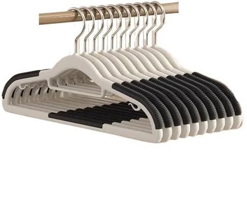 Colgador Antideslizante For Ropa, Estante De Almacenamiento For Armario, Organizador De Guardarropa, Montaje Portátil Multiusos, Secado De Ropa, Hogar Y Jardín, 10 Uds.(Grey)