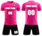COITROZR Maillot Football Personnalisé Enfant Adulte Ensemble Foot Homme Femme Personnalisé Personnalisé Nom Numéro Logo de L'équipe(Pink1)