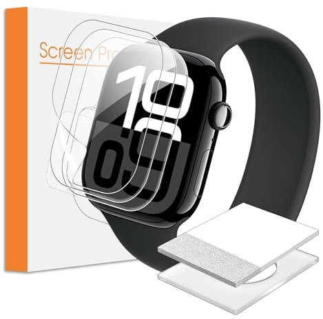 FDHYFGDY 3 Piezas Película Protectora para Apple Watch Series 10 42mm TPU Flexible para Protector de Pantalla Iwatch de 42mm Película de Pantalla Transparente HD Suave sin Burbujas Cobertura Completa