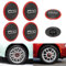 Confezione 4 per 500 Copri Ruota Hup Trim, Fiat 500 Accessori Di Aggiornamento per Il Lifting Del Copriruota Centrale Esterno Dell'auto 68078419ac Sostituzione per 500 (rosso A)