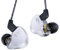 CCZ Solo DC02 In Ear Monitor IEM HiFi Ohrhörer, 10 mm Dual Dynamic Driver, Kopfhörer mit Kabel, kabelgebundene Ohrhörer, Gaming-Ohrhörer, mit OFC-Kabel für Sänger und Musiker (Silber, ohne Mikrofon)