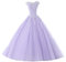 Ballkleider Lang Prinzessin Quinceanera Kleider Tülle Brautkleid Abendkleider A-Linie Partykleid Festkleider Flieder 56