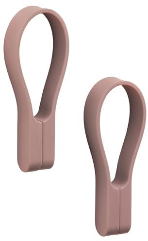Zone Denmark Loop Handtuchklammern, Handtuchaufhänger, Magnetische Handtuchclips, Klammern/Clips für Handtücher und Geschirrtücher, 9 cm, 2 Stück, Peach Red (Rot)