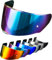 PSLER Visiera per Casco per LS2 Outer FF320 Rapid FF353 Assault FF328 Stream FF800,Visiera Colorata Accessori per Casco da Moto Ricambio(Arcobaleno)