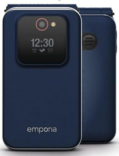 emporiaJOY 2G, Seniorenhandy 2G, Klapphandy ohne Vertrag, Mobiltelefon mit Notruftaste, 2,8-Zoll-Display, Blau