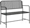 vidaXL Moderne Gartenbank für 2 Personen | schwarzes Metall Design, UV-beständig, perfekt für Gärten und Terrassen, leicht zu reinigen, Pflegeleichte Gartenmöbel, Terrassenmöbel aus Stahl.