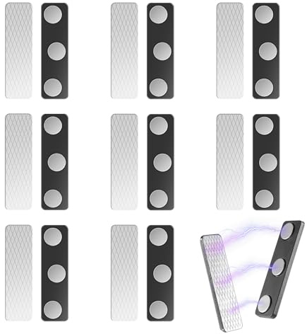 8 Pairs Curtain Magnets 45×13mm – Blackout Curtain Clips With Adhesive Magnets For Window Blinds & Blackout Curtains – No Drilling
