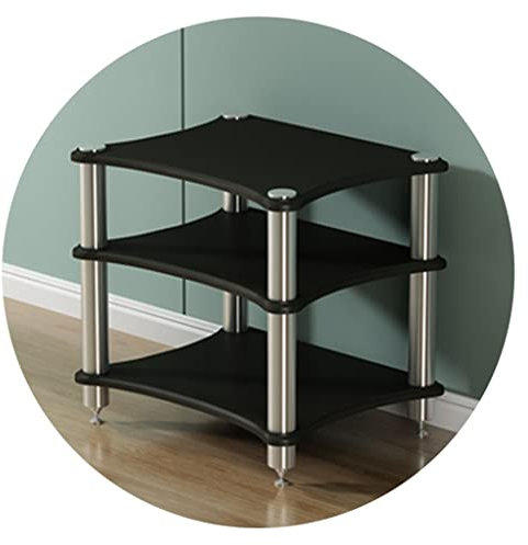 DRFGNF Étagère AV, Meuble TV, amplificateur de Haut-parleurs, Noir, Hauteur 60 cm