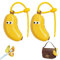 Banane Zahnbürsten Schutzkappe – mit Zahnpastaspender, Banana Toothbrush Head Cover, Cute Bananen Zahnbürsten Etui, Bananen-Zahnbürstenschutz für Zuhause, Reisen, Outdoor, Camping (Gelb, 2 Stück)