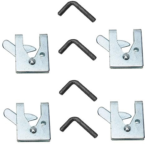 Parliky 4 Sets Durable Pet Cage Latch Automatic Touch Lock for Dog and Cat Cages Sturdy Design Easy to Install for Pet Doors and Furniture Security