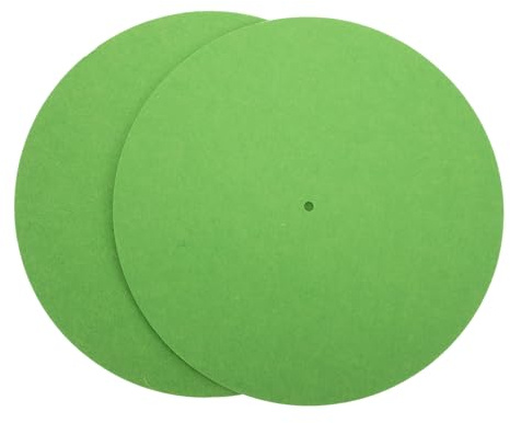 TOYANDONA 2 Stück Filz Schallplattenmatten Grün Rutschfeste Stabile Schutzmatte für Plattenspieler Vinyl Zubehör für Dj und Musikliebhaber